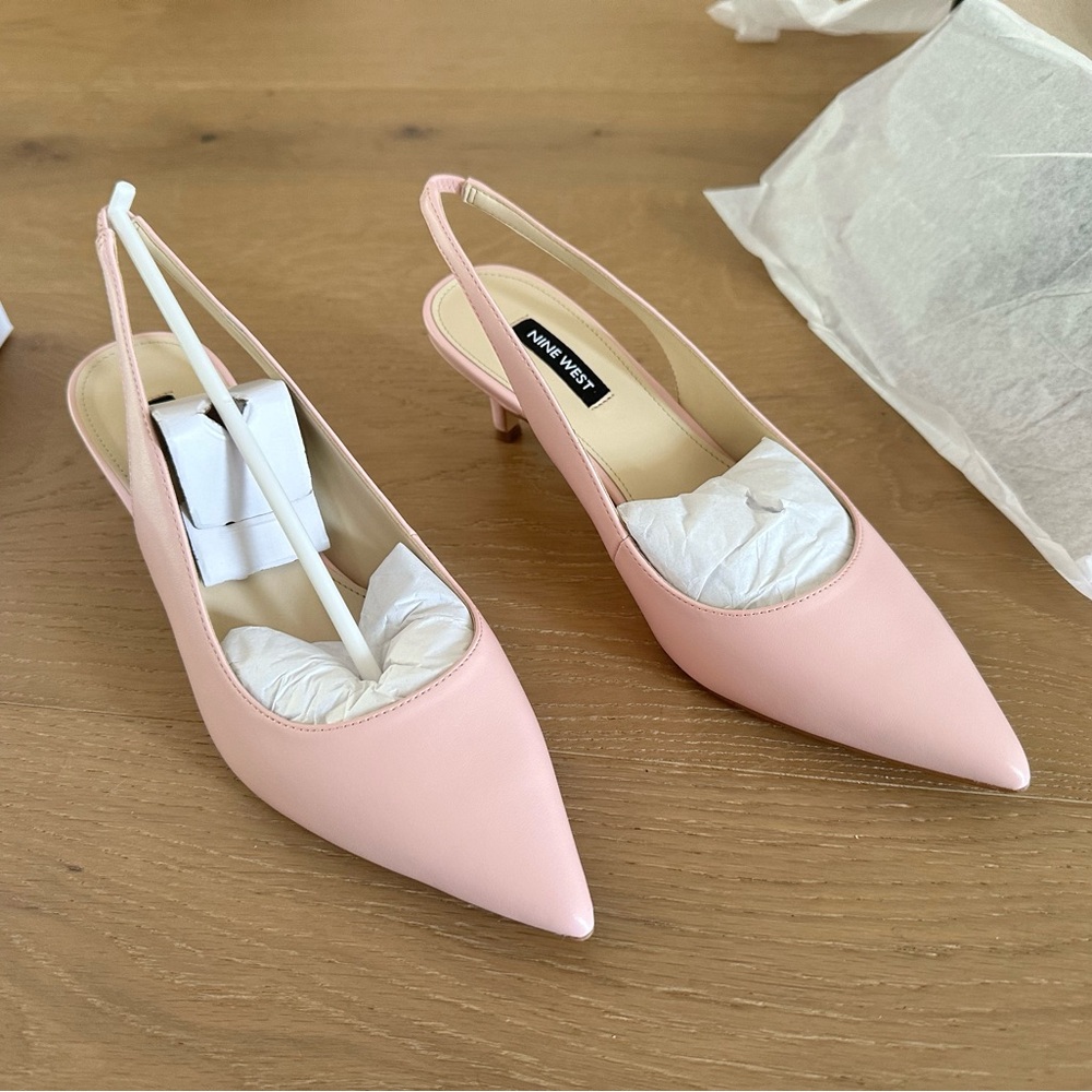 NWT Nine West Nataly Slingback Pumps Size 7 in Blush